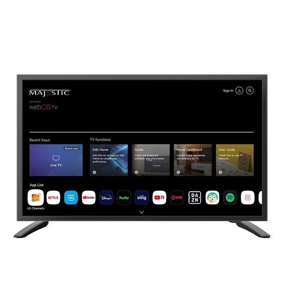 Majestic Global Usa Majestic 19in 12V Smart LED TV WebOS, Mirror Cast & Bluetooth - North America Only MJSLT190U - main